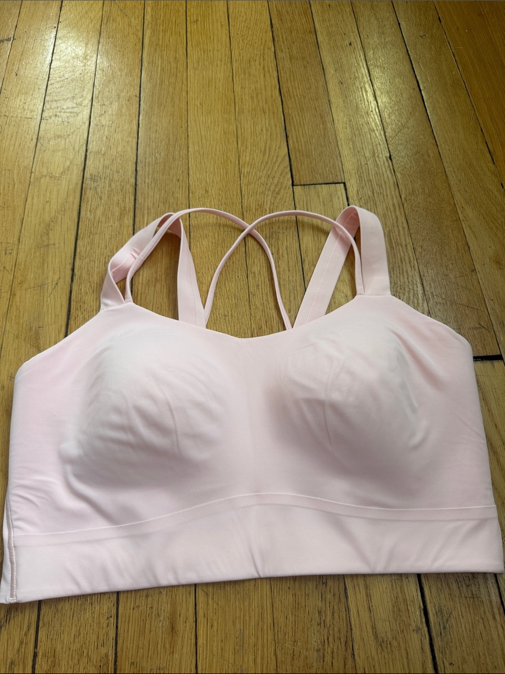 lululemon athletica Light Pink Wireless Sports Bra with Double Straps